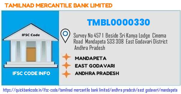 Tamilnad Mercantile Bank Mandapeta TMBL0000330 IFSC Code