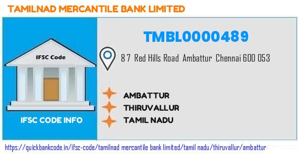 Tamilnad Mercantile Bank Ambattur TMBL0000489 IFSC Code