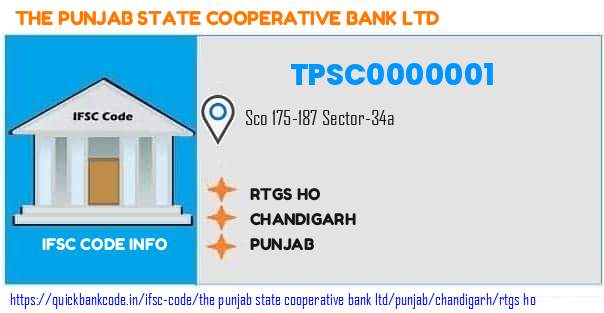 The Punjab State Cooperative Bank Rtgs Ho TPSC0000001 IFSC Code