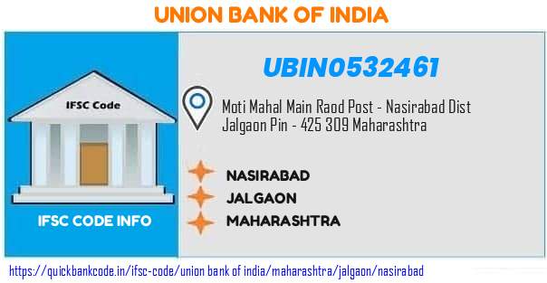 UBIN0532461 Union Bank of India. NASIRABAD
