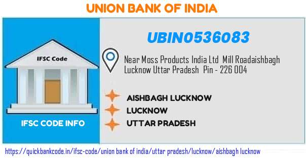 UBIN0536083 Union Bank of India. AISHBAGH - LUCKNOW