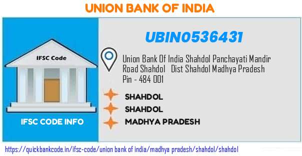 Union Bank of India Shahdol UBIN0536431 IFSC Code