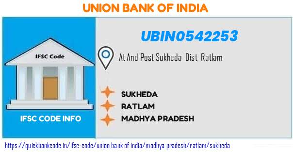 Union Bank of India Sukheda UBIN0542253 IFSC Code