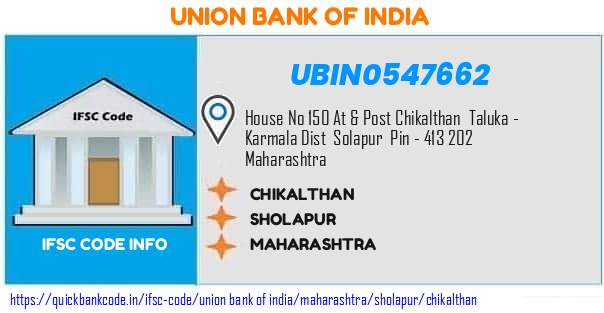 Union Bank of India Chikalthan UBIN0547662 IFSC Code