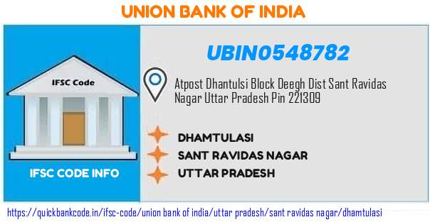Union Bank of India Dhamtulasi UBIN0548782 IFSC Code