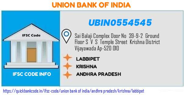 Union Bank of India Labbipet UBIN0554545 IFSC Code
