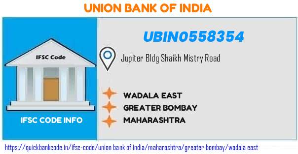 Union Bank of India Wadala East UBIN0558354 IFSC Code