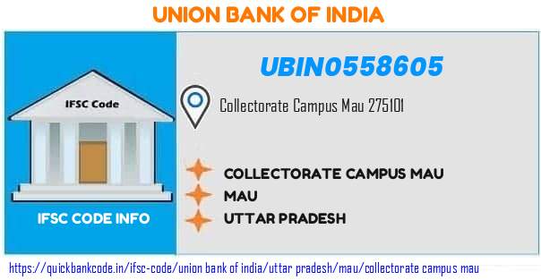 Union Bank of India Collectorate Campus Mau UBIN0558605 IFSC Code