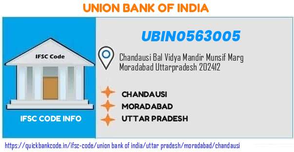 Union Bank of India Chandausi UBIN0563005 IFSC Code