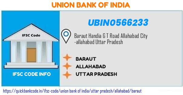 Union Bank of India Baraut UBIN0566233 IFSC Code