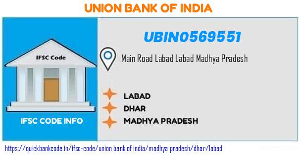 UBIN0569551 Union Bank of India. LABAD
