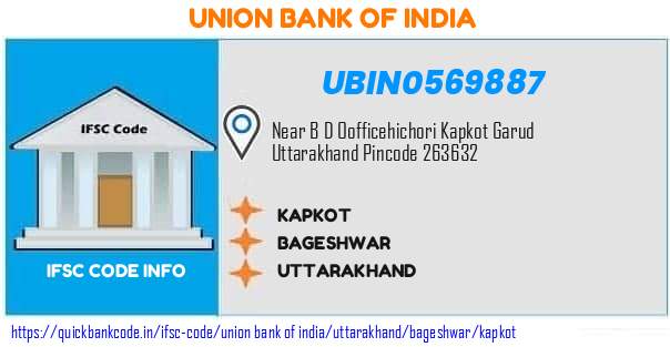 Union Bank of India Kapkot UBIN0569887 IFSC Code