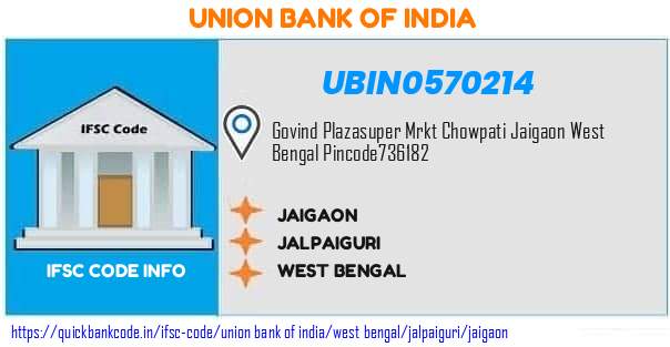 Union Bank of India Jaigaon UBIN0570214 IFSC Code