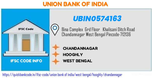 Union Bank of India Chandannagar UBIN0574163 IFSC Code