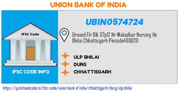 Union Bank of India Ulp Bhilai UBIN0574724 IFSC Code