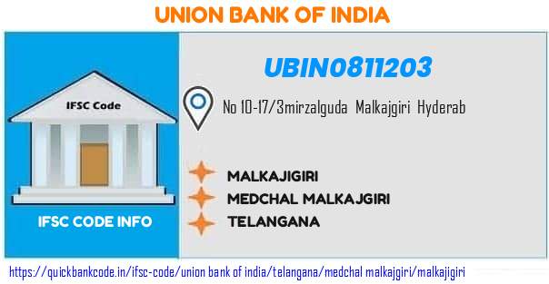Union Bank of India Malkajigiri UBIN0811203 IFSC Code