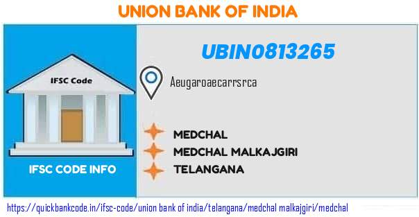 Union Bank of India Medchal UBIN0813265 IFSC Code