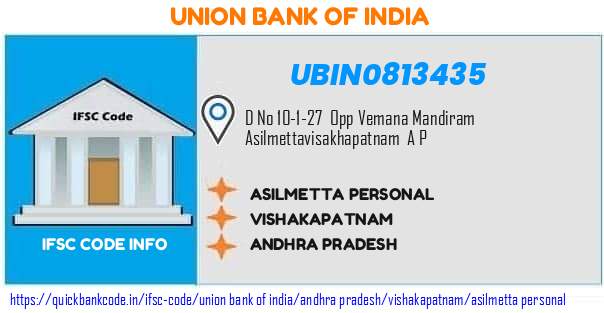 Union Bank of India Asilmetta Personal UBIN0813435 IFSC Code