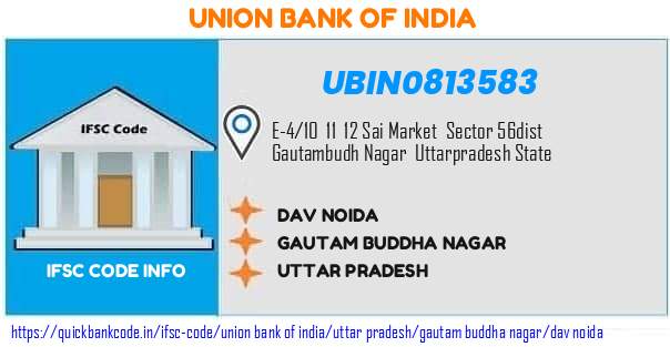 Union Bank of India Dav Noida UBIN0813583 IFSC Code
