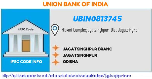 Union Bank of India Jagatsinghpur Branc UBIN0813745 IFSC Code