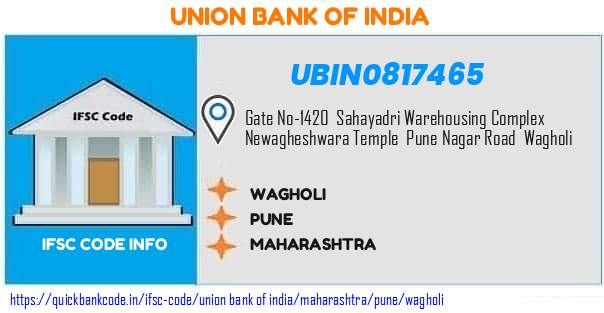 Union Bank of India Wagholi UBIN0817465 IFSC Code