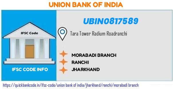Union Bank of India Morabadi Branch UBIN0817589 IFSC Code