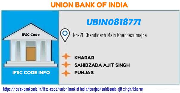 Union Bank of India Kharar UBIN0818771 IFSC Code