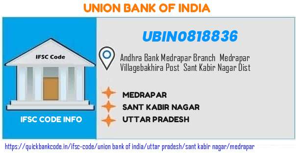Union Bank of India Medrapar UBIN0818836 IFSC Code