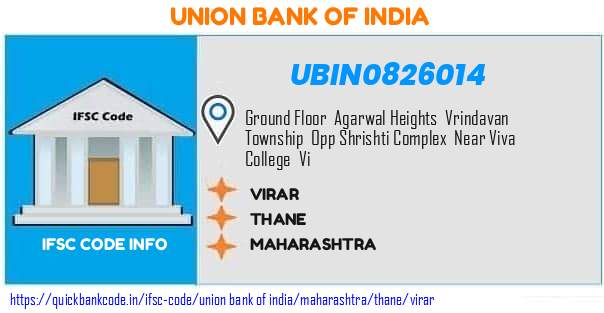 Union Bank of India Virar UBIN0826014 IFSC Code