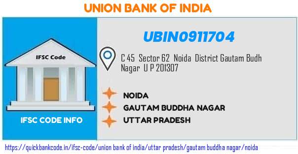 Union Bank of India Noida UBIN0911704 IFSC Code