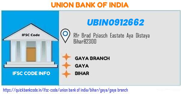 Union Bank of India Gaya Branch UBIN0912662 IFSC Code