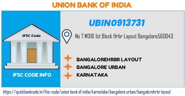 Union Bank of India Bangalorehrbr Layout UBIN0913731 IFSC Code