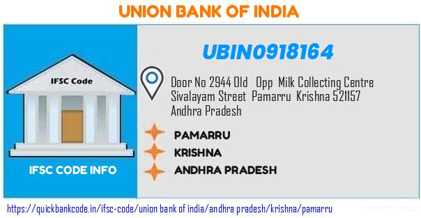 Union Bank of India Pamarru UBIN0918164 IFSC Code