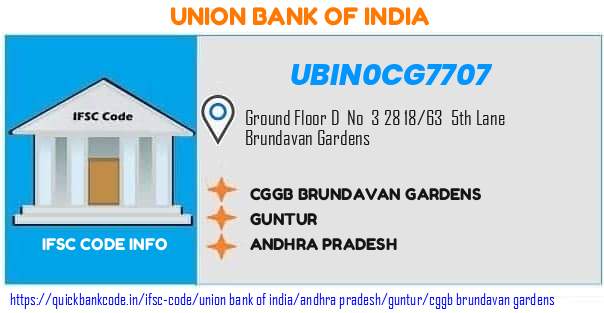 Union Bank of India Cggb Brundavan Gardens UBIN0CG7707 IFSC Code