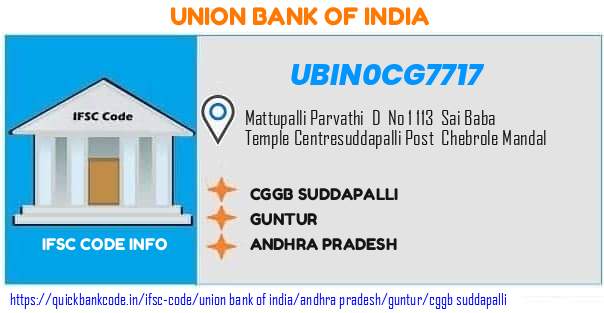 Union Bank of India Cggb Suddapalli UBIN0CG7717 IFSC Code