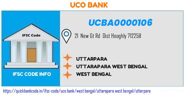 Uco Bank Uttarpara UCBA0000106 IFSC Code