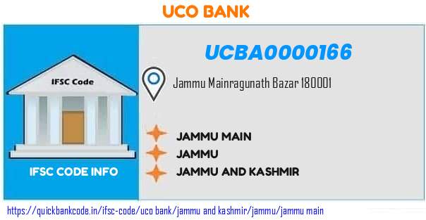 Uco Bank Jammu Main UCBA0000166 IFSC Code