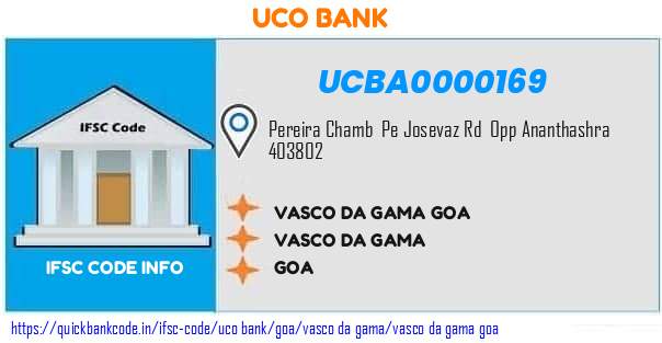Uco Bank Vasco Da Gama Goa UCBA0000169 IFSC Code