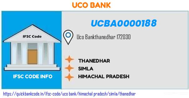 Uco Bank Thanedhar UCBA0000188 IFSC Code