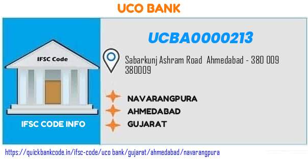 Uco Bank Navarangpura UCBA0000213 IFSC Code