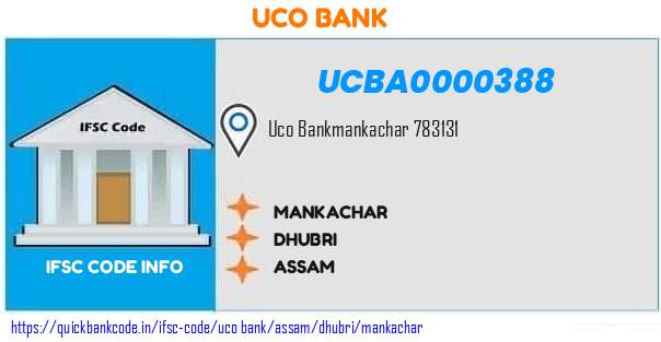 Uco Bank Mankachar UCBA0000388 IFSC Code