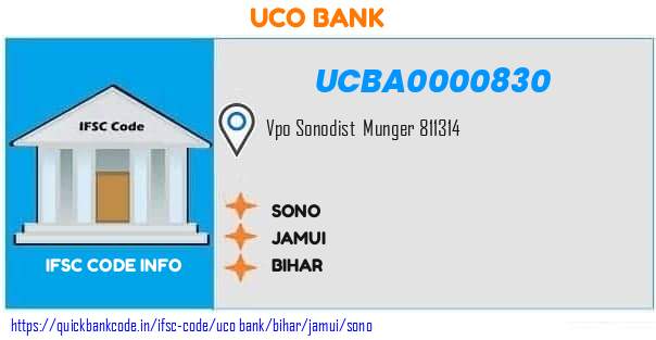 Uco Bank Sono UCBA0000830 IFSC Code
