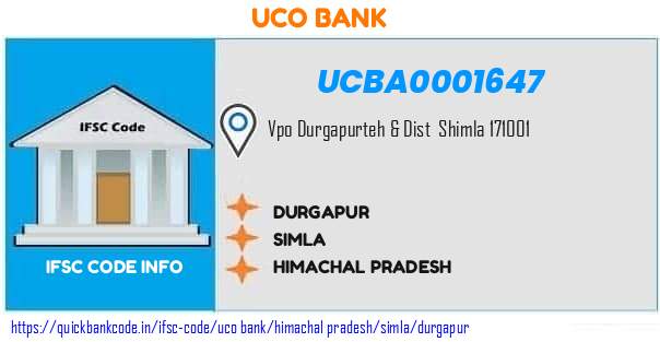 Uco Bank Durgapur UCBA0001647 IFSC Code