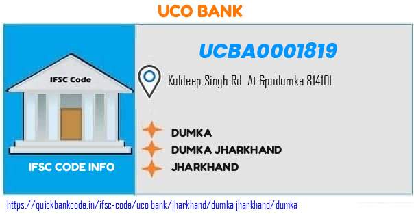 Uco Bank Dumka UCBA0001819 IFSC Code