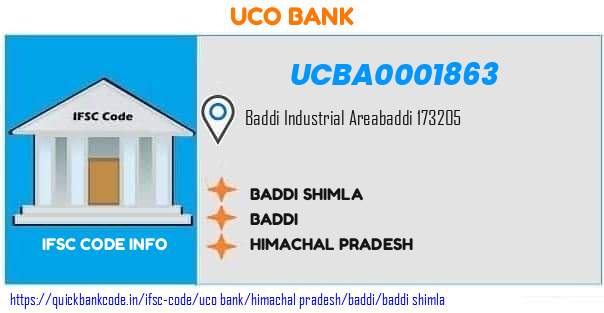 Uco Bank Baddi Shimla UCBA0001863 IFSC Code