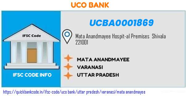 Uco Bank Mata Anandmayee UCBA0001869 IFSC Code