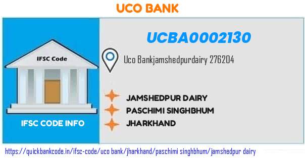 Uco Bank Jamshedpur Dairy UCBA0002130 IFSC Code