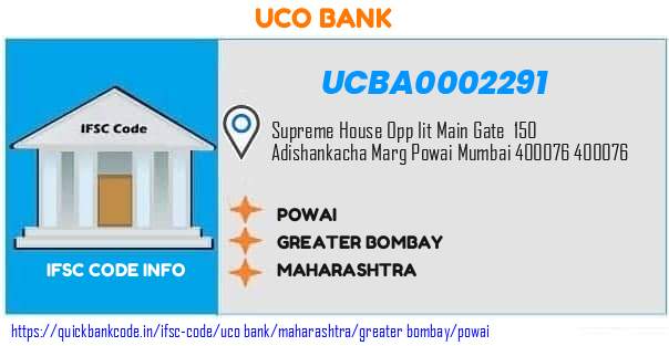 Uco Bank Powai UCBA0002291 IFSC Code