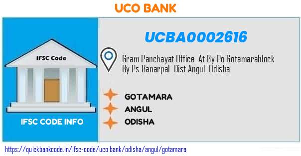 Uco Bank Gotamara UCBA0002616 IFSC Code