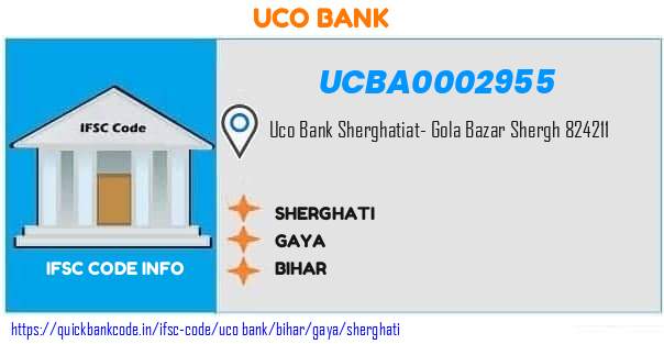 Uco Bank Sherghati UCBA0002955 IFSC Code